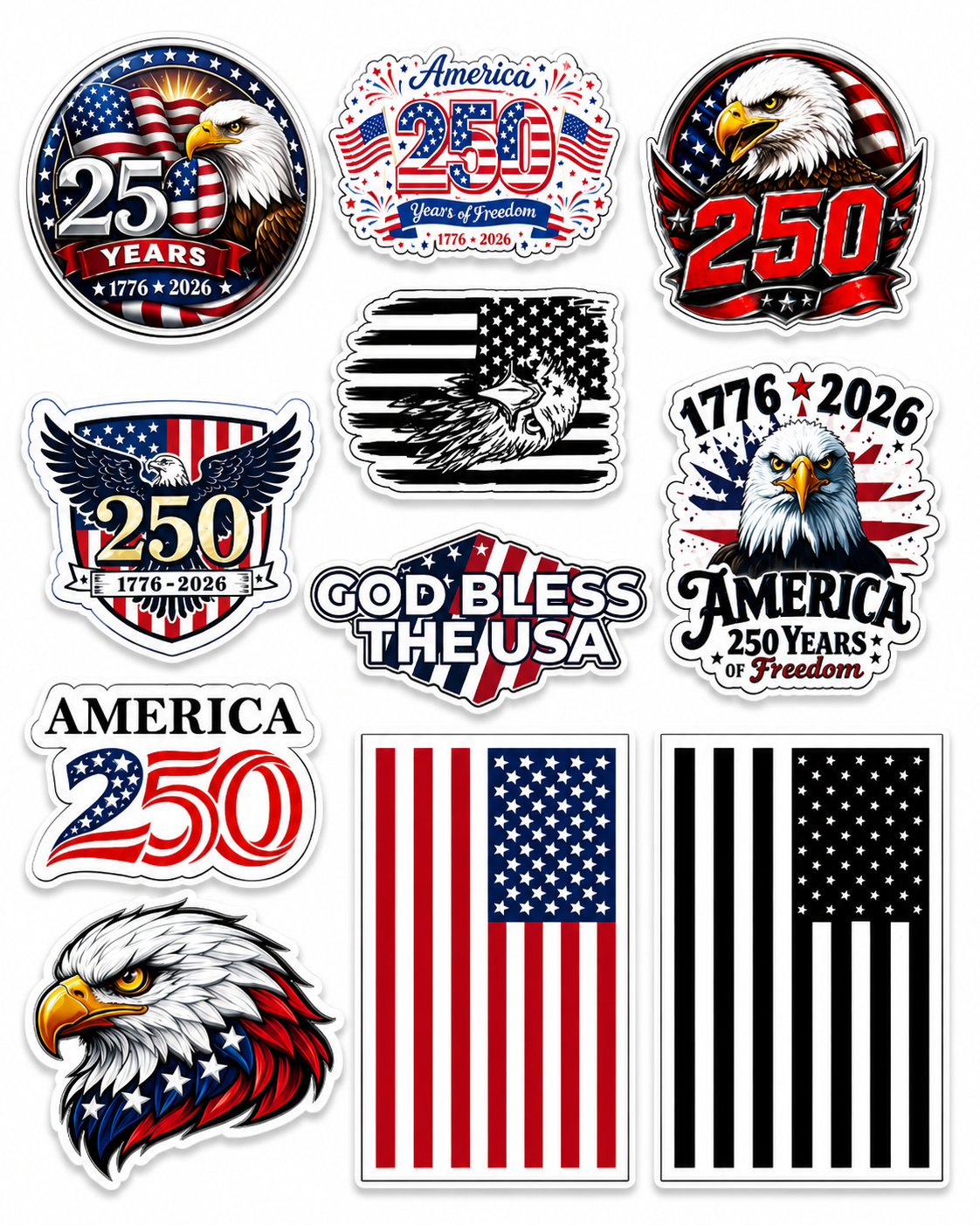 
                  
                    America 250 Premium Sticker Pack
                  
                