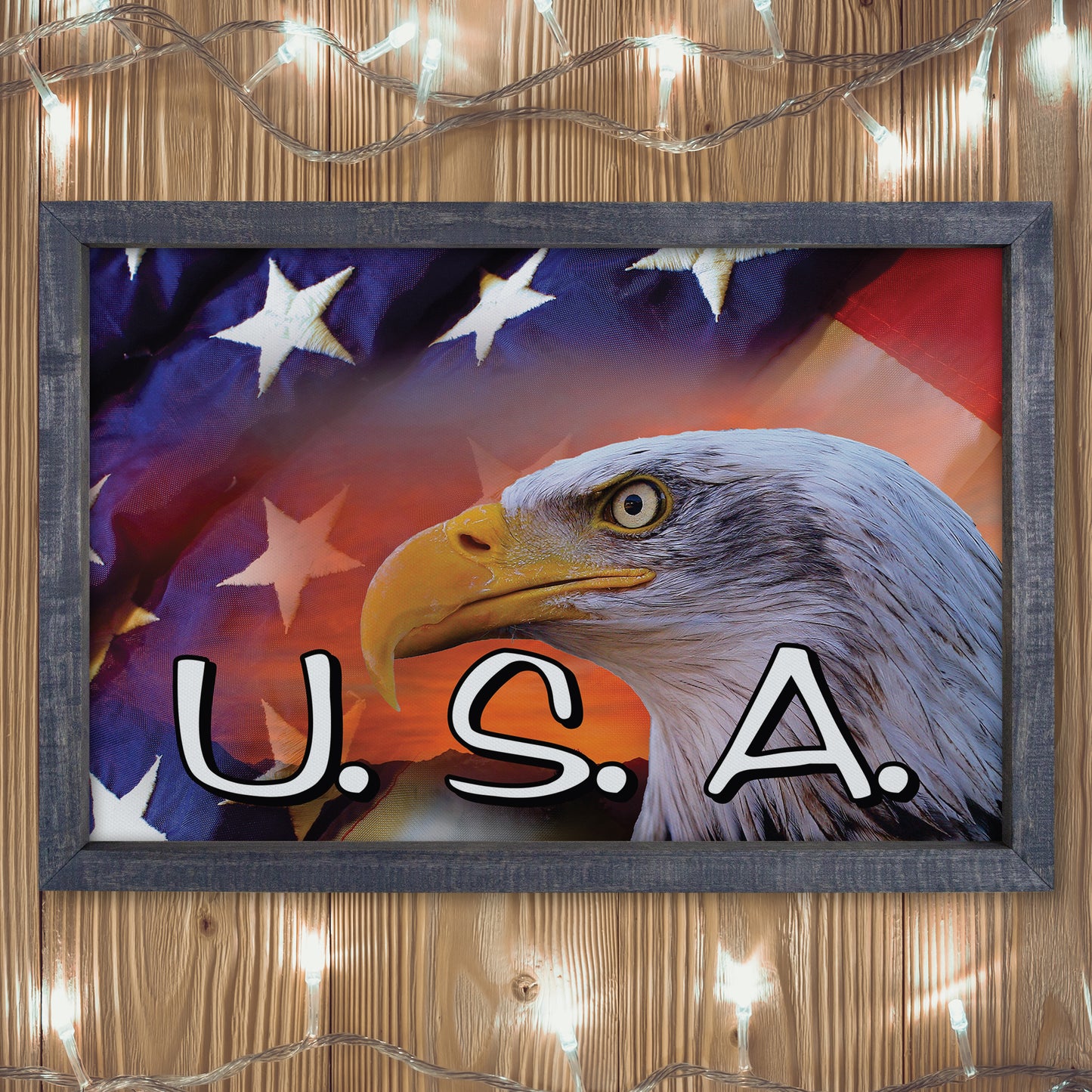 Patriotic Print - Eagle Flag 1