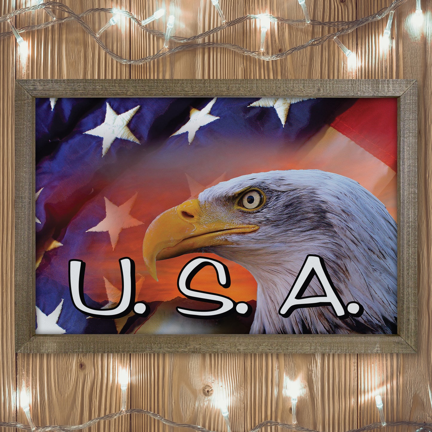 Patriotic Print - Eagle Flag 1